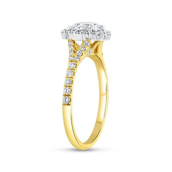 Halo Round Engagement Ring - Image 2