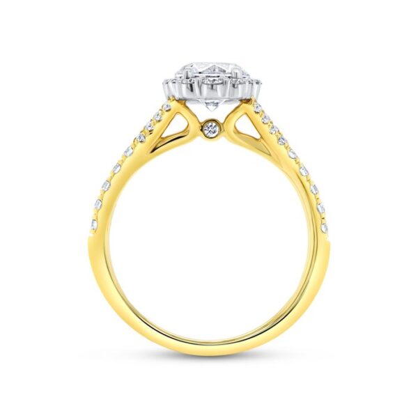 Halo Round Engagement Ring - Image 3