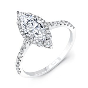 Halo Marquise Engagement Ring