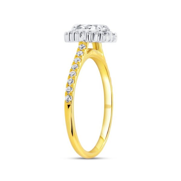 Halo Oval Shaped Engagement Ring - Image 2