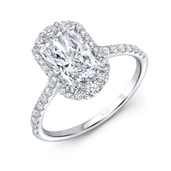 Halo Radiant Diamond Engagement Ring