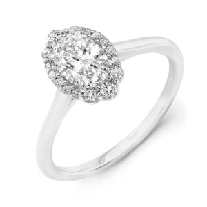 Halo Oval Shaped Engagement Ring