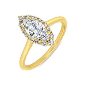 Halo Marquise Engagement Ring