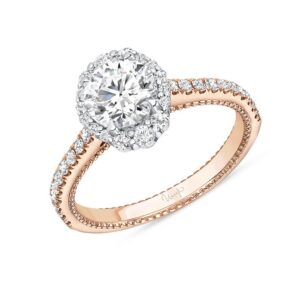 Halo Round Engagement Ring