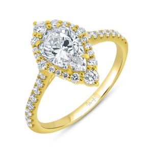 Halo Pear Shaped Engagement Ring