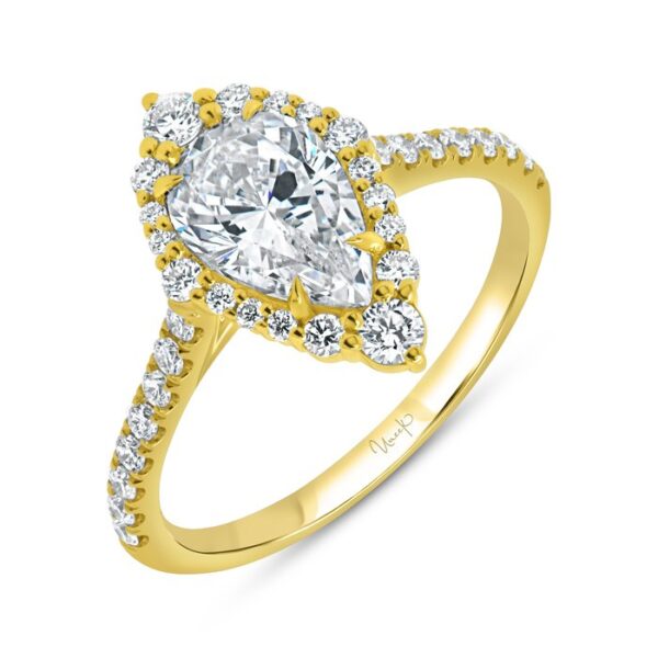 Halo Pear Shaped Engagement Ring