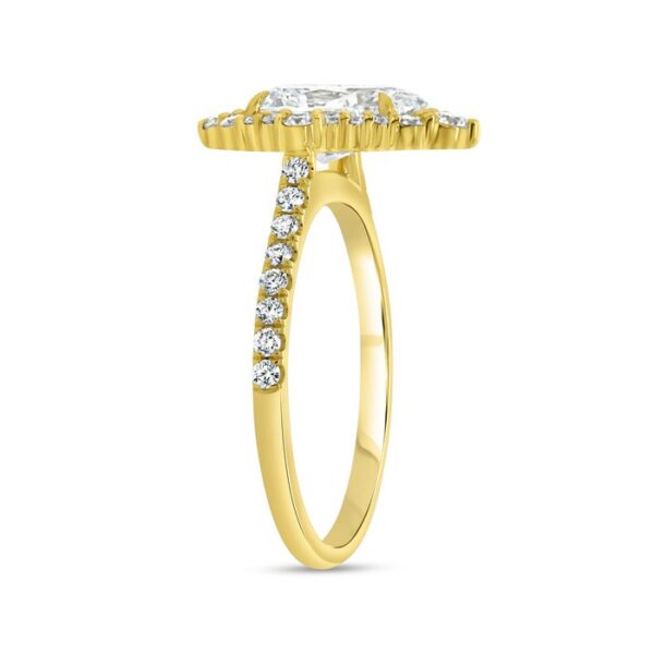 Halo Pear Shaped Engagement Ring - Image 2