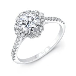 Halo Round Diamond Engagement Ring