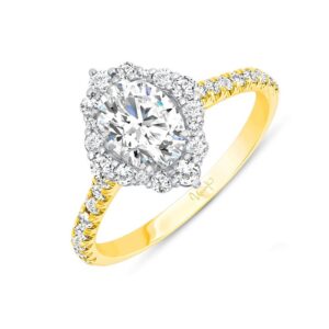 Halo Oval Shaped Engagement Ring