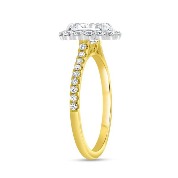 Halo Oval Shaped Engagement Ring - Image 2