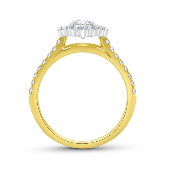 Halo Oval Shaped Engagement Ring - Image 3