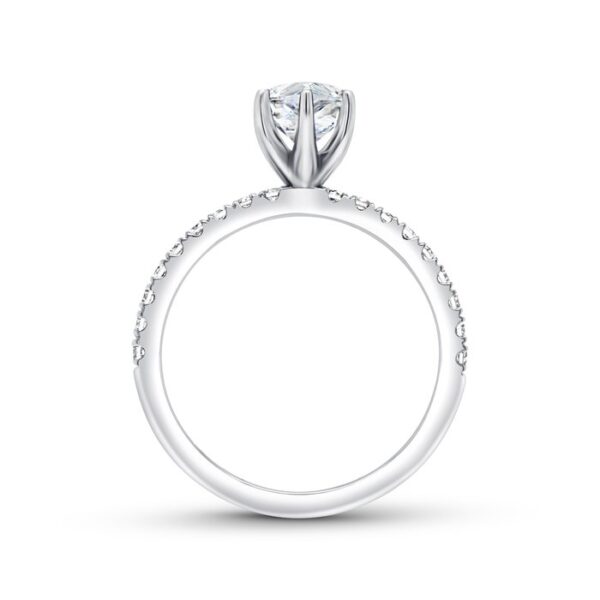 Straight Pear Shaped Engagement Ring - Image 3