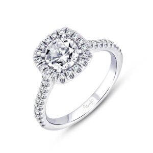 Halo Round Engagement Ring