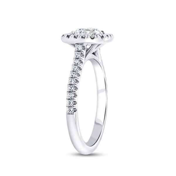 Halo Round Engagement Ring - Image 2