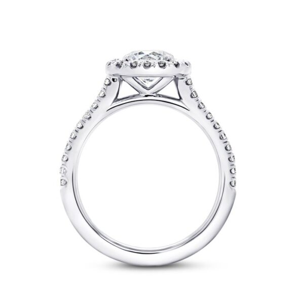 Halo Round Engagement Ring - Image 3