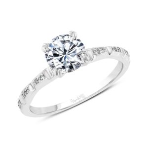 Straight Round Engagement Ring