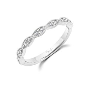 1-Row Oval Shaped Wedding Ring