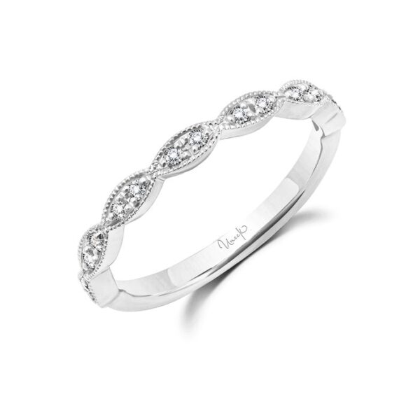 1-Row Oval Shaped Wedding Ring