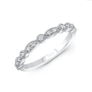 1-Row Oval Shaped Wedding Ring