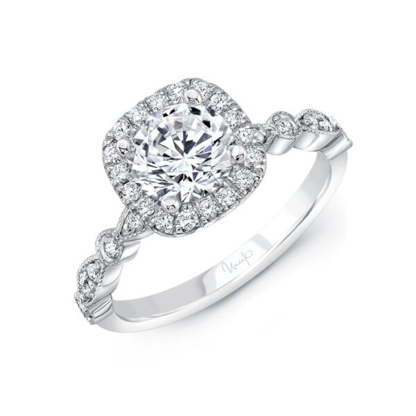 Halo Round Engagement Ring