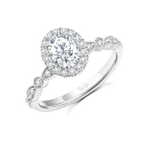 Halo Oval Shaped Engagement Ring