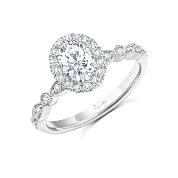 Halo Oval Shaped Engagement Ring