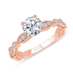 Straight Round Engagement Ring