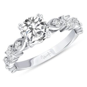 Straight Round Engagement Ring