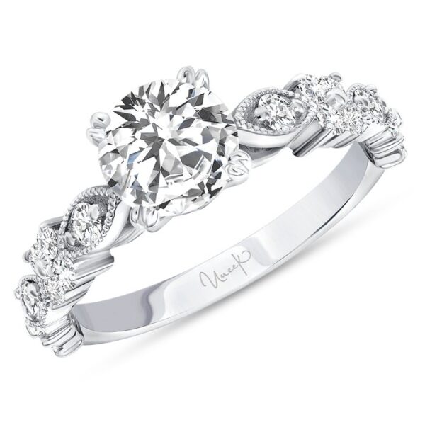 Straight Round Engagement Ring