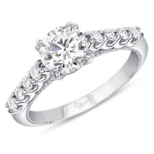 Straight Round Engagement Ring
