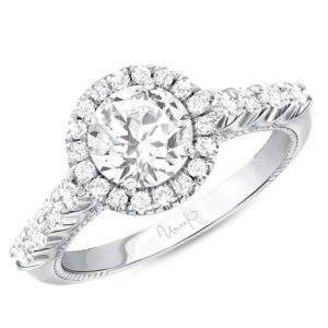 Halo Round Engagement Ring