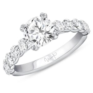 Straight Round Engagement Ring