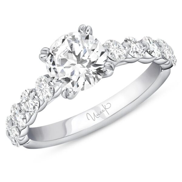 Straight Round Engagement Ring