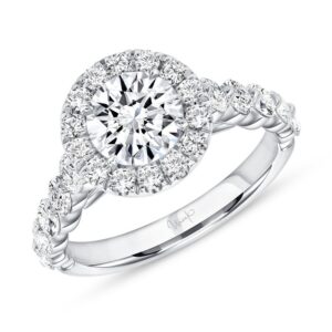 Halo Round Engagement Ring