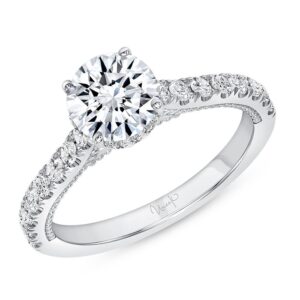 Straight Round Engagement Ring