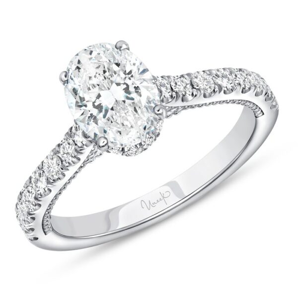 Under-Halo Oval Shaped Engagement Ring