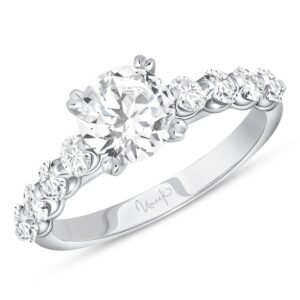 Straight Round Engagement Ring