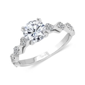 Straight Round Engagement Ring