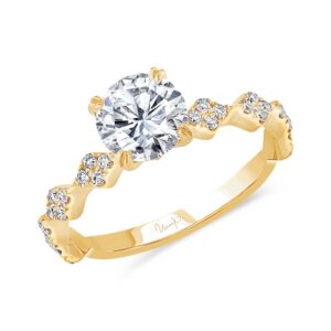 Straight Round Engagement Ring
