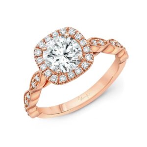 Halo Round Engagement Ring