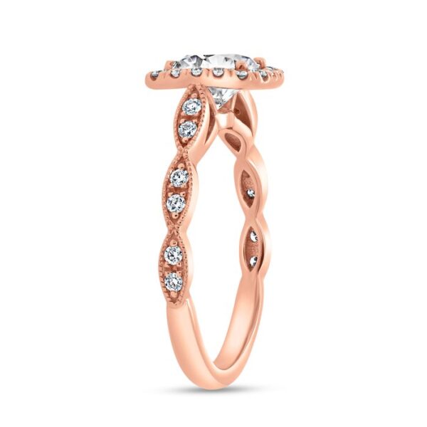 Halo Round Engagement Ring - Image 2