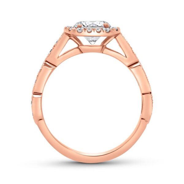 Halo Round Engagement Ring - Image 3