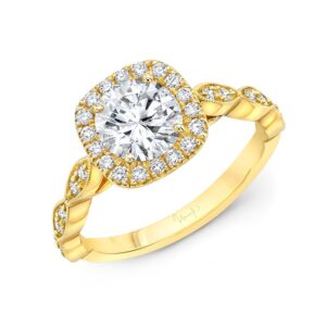 Halo Round Engagement Ring