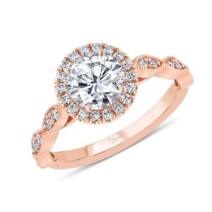 Straight Round Engagement Ring