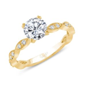 Straight Round Engagement Ring