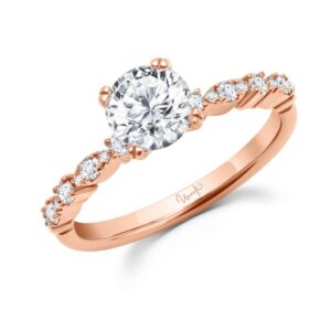 Straight Round Engagement Ring