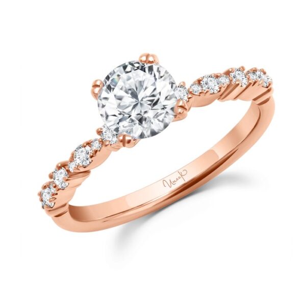 Straight Round Engagement Ring