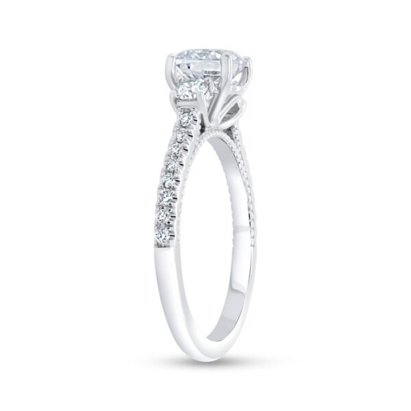 Three-Stone Round Engagement Ring - Image 2