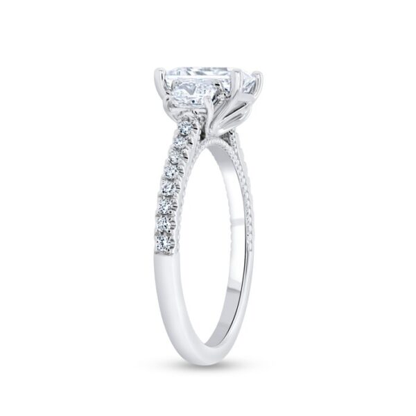 Three-Stone Radiant Engagement Ring - Image 2