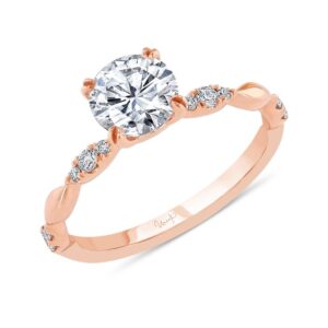 Straight Round Engagement Ring